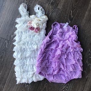 Set of 2 Lace Bodysuits for Baby 💖✨